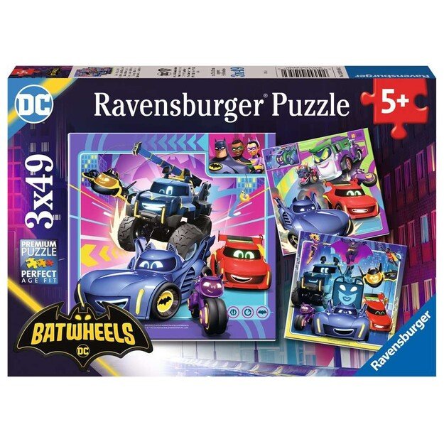 Ravensburger - Puzzle Batwheels 3x49p