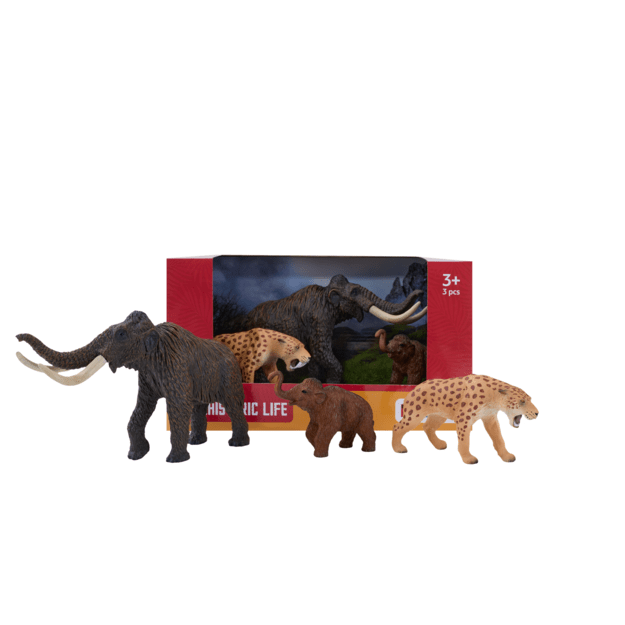 Mojo - Mammoth Set - Prehistoric animals, 3 pcs (MJ-380041)