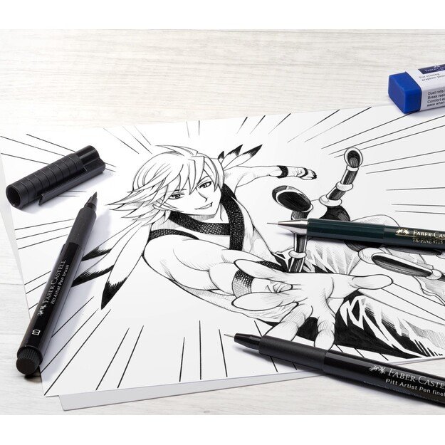 Faber-Castell - Pitt Artist Pen India ink pen, Manga Starter Set (167152)