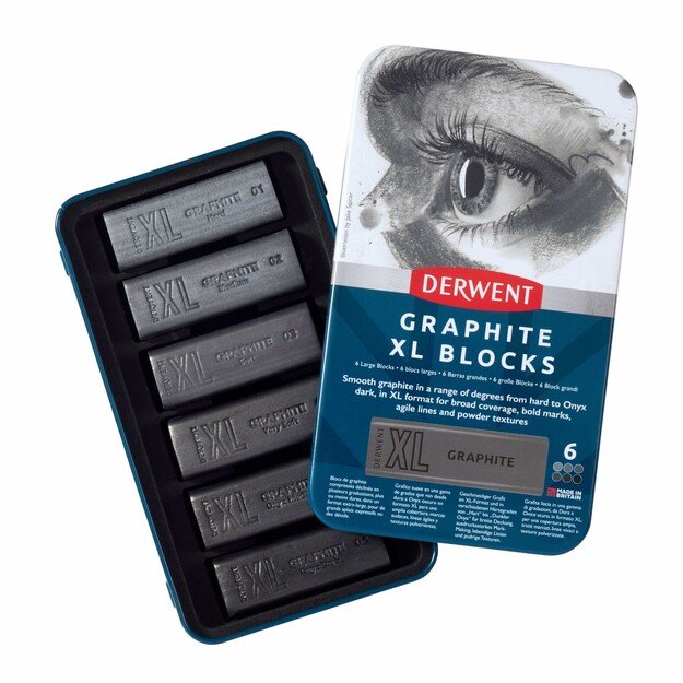 Derwent - Graphite Xl Blocks Tin Of 6 (601059)