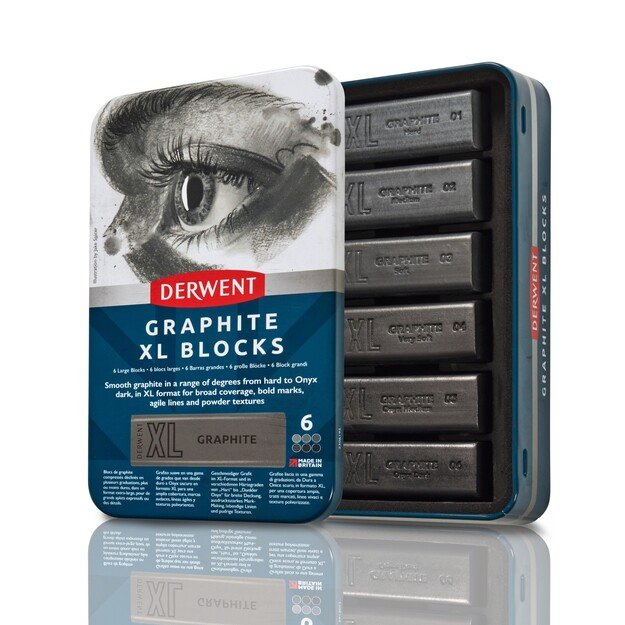 Derwent - Graphite Xl Blocks Tin Of 6 (601059)