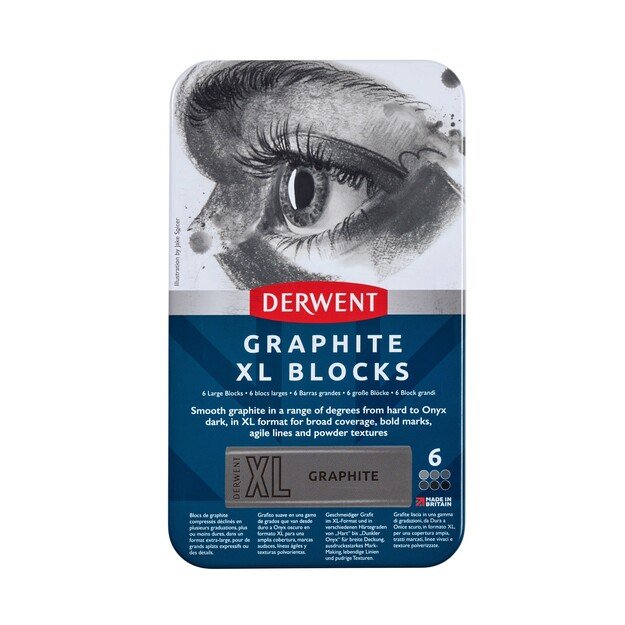 Derwent - Graphite Xl Blocks Tin Of 6 (601059)