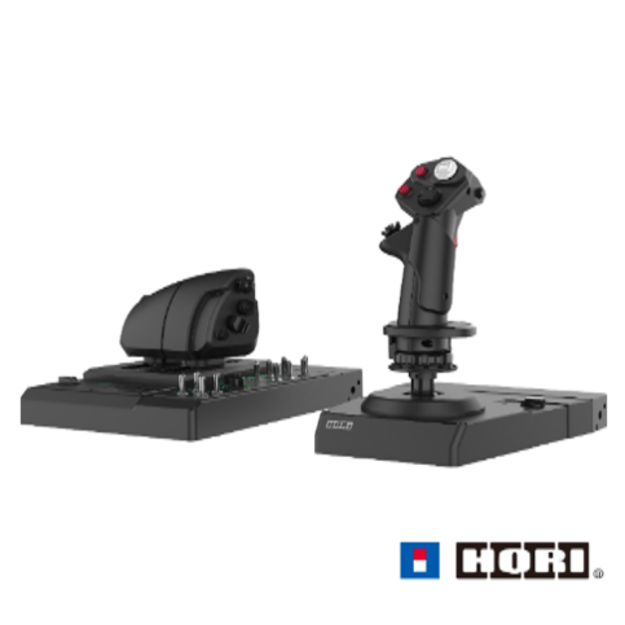HORI - HORI HOTAS Flight Control System & Mount for PC (Windows 11/10) High-End Flight Stick & Throttle for PC Flight Sims