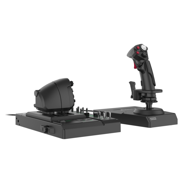 HORI - HORI HOTAS Flight Control System & Mount for PC (Windows 11/10) High-End Flight Stick & Throttle for PC Flight Sims