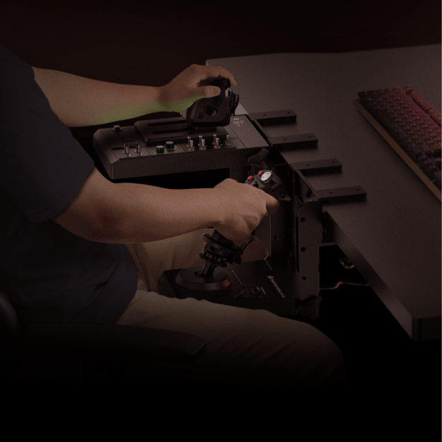 HORI - HORI HOTAS Flight Control System & Mount for PC (Windows 11/10) High-End Flight Stick & Throttle for PC Flight Sims