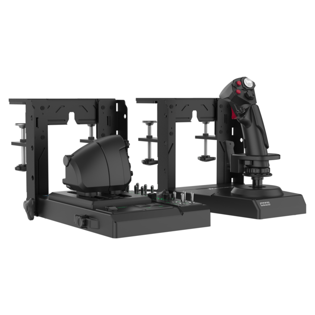 HORI - HORI HOTAS Flight Control System & Mount for PC (Windows 11/10) High-End Flight Stick & Throttle for PC Flight Sims