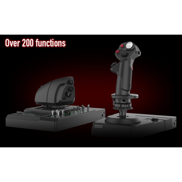 HORI - HORI HOTAS Flight Control System & Mount for PC (Windows 11/10) High-End Flight Stick & Throttle for PC Flight Sims