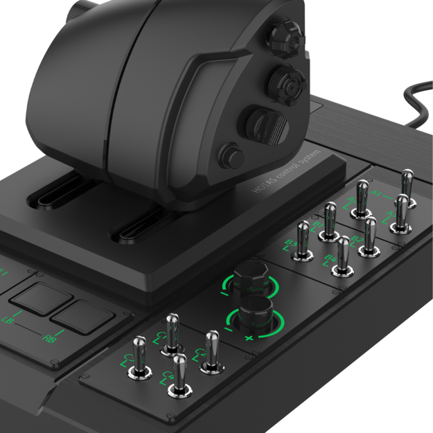 HORI - HORI HOTAS Flight Control System & Mount for PC (Windows 11/10) High-End Flight Stick & Throttle for PC Flight Sims