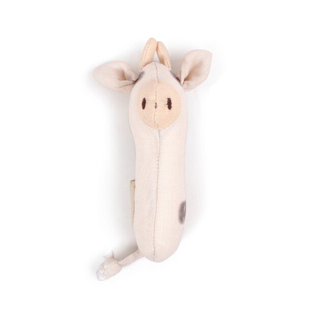 Filibabba- Linen rattle - Cow - (FI-02806)