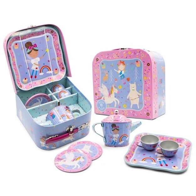 FLOSS & ROCK - Rainbow Fairy 7pc Tin Tea Set - (45P6498)