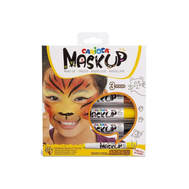 Carioca - Mask Up - Make-up Sticks - Animals (3 pcs) (809490)