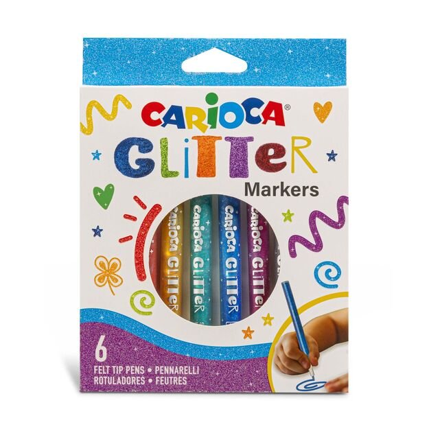 Carioca - Glitter Markers, 6 pcs (809438)