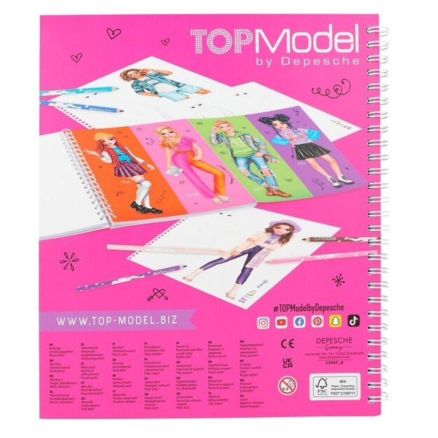 TOPModel  - Create Your TOPModel Colouring Book - 412447