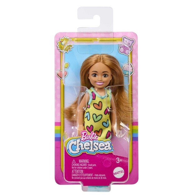 Barbie - Chelsea and Friends Doll - Heart-Print Dress  (HNY57)