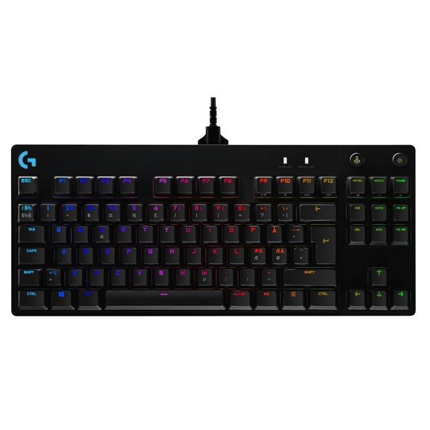 Logitech G PRO Mechanical Gaming Keyboard - BLACK - USB - NORDIC