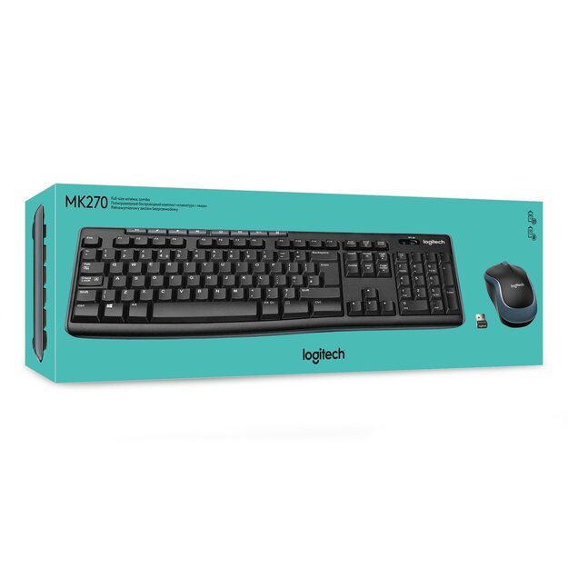 Logitech MK270 Wireless Keyboard and Mouse Combo Set - Nordic Layout