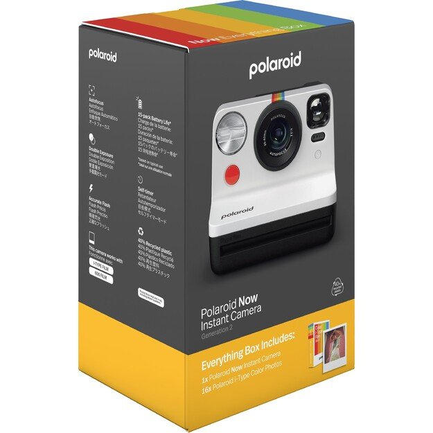 Polaroid Now Gen 2 Camera E-box -  White & Black