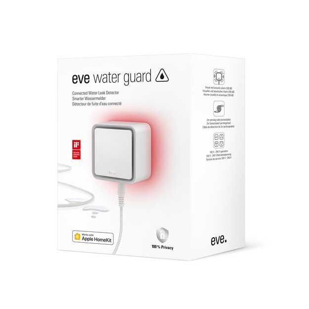 Eve Water Guard - Connected Water Leak Detector with Apple HomeKit technology