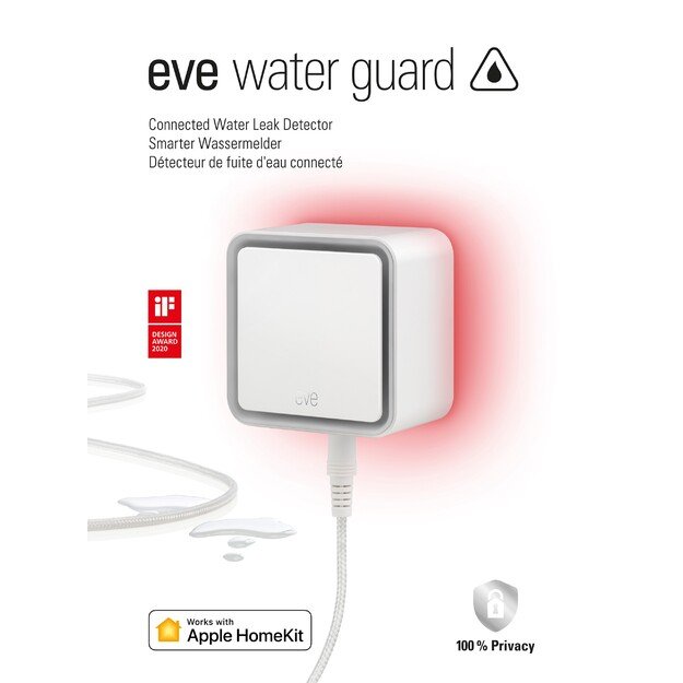 Eve Water Guard - Connected Water Leak Detector with Apple HomeKit technology