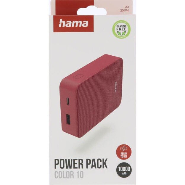 Hama - Powerbank Colour 10 10000mAh USB-C+USB-A