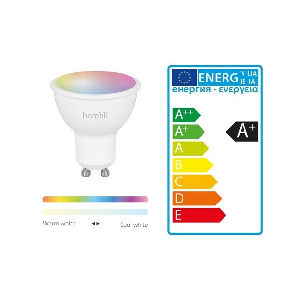 Hombli - Smart Spot GU10 RGB + CCT Dimmable white and colored