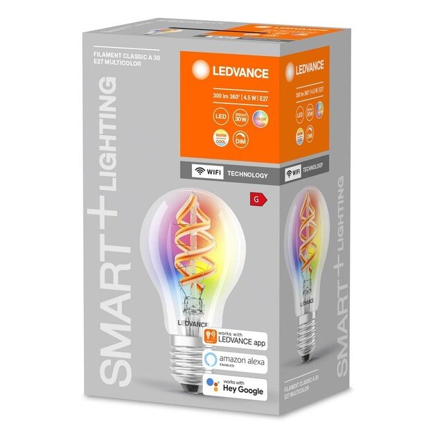 Ledvance - SMART+ standard RGBW klar filament E27 WiFi