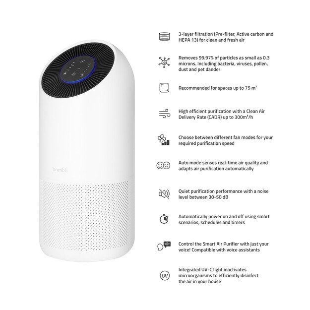 Hombli - Smart Air Purifier XL, White