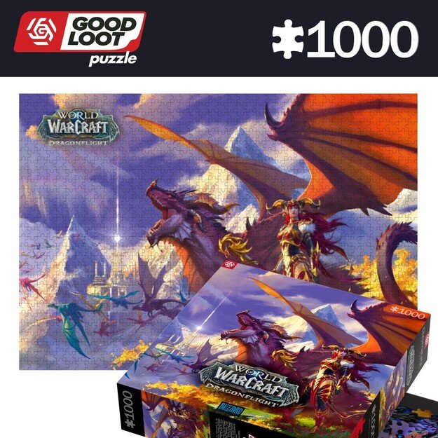 GAMING PUZZLE: WORLD OF WARCRAFT DRAGONFLIGHT ALEXSTRASZA PUZZLES - 1000