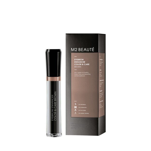 M2 Beauté - Color & Care Eyebrow Enhancer - Brown - 6 ml