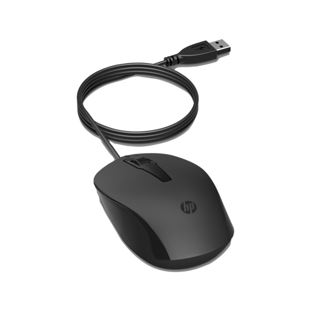 HP - 150 Wired Mouse, Black