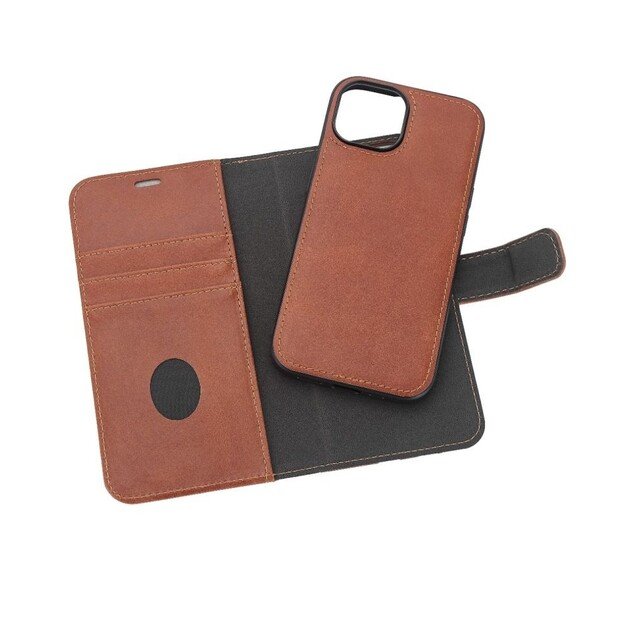 RadiCover - Radiation Protection Wallet Vegan Leather 2in1 MAGSAFE iPhone 15 Brown