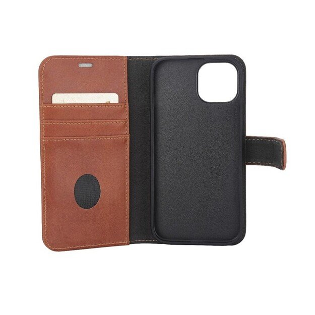 RadiCover - Radiation Protection Wallet Vegan Leather 2in1 MAGSAFE iPhone 15 Brown