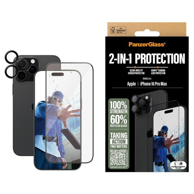 PanzerGlass - iPhone 16 Pro Max 6.9'' 2-in-1 Bundle