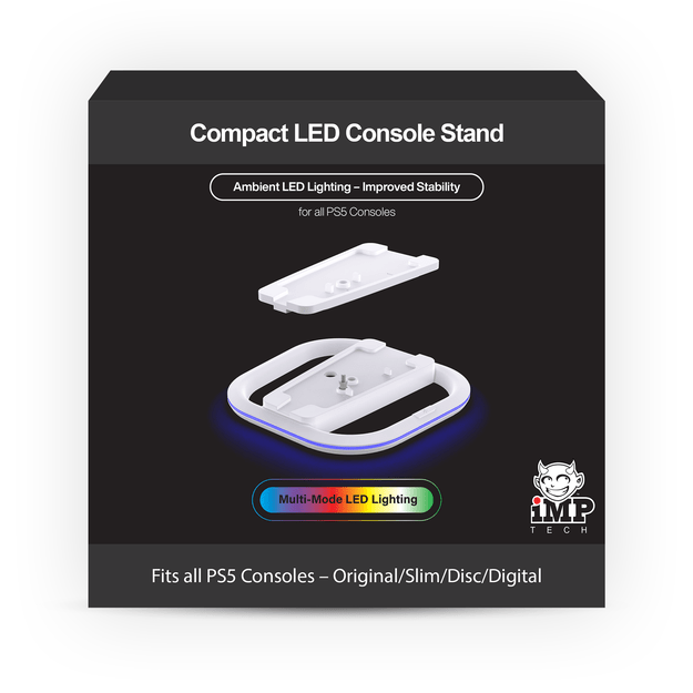 IMP Compact LED Stand for PS5 Original and Slim, Disc and Digital