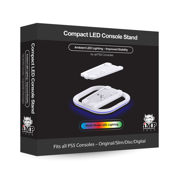 IMP Compact LED Stand for PS5 Original and Slim, Disc and Digital