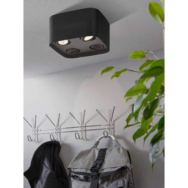 EGLO - Caminales-Z ceiling lamp black 24x24 - RGB + TW - Zigbee, Bluetooth