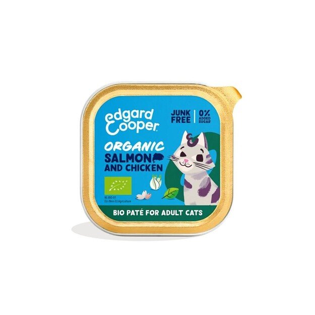 Edgard Cooper - Cat Adult Vetfood Paté Organic Salmon/Chicken - 85g