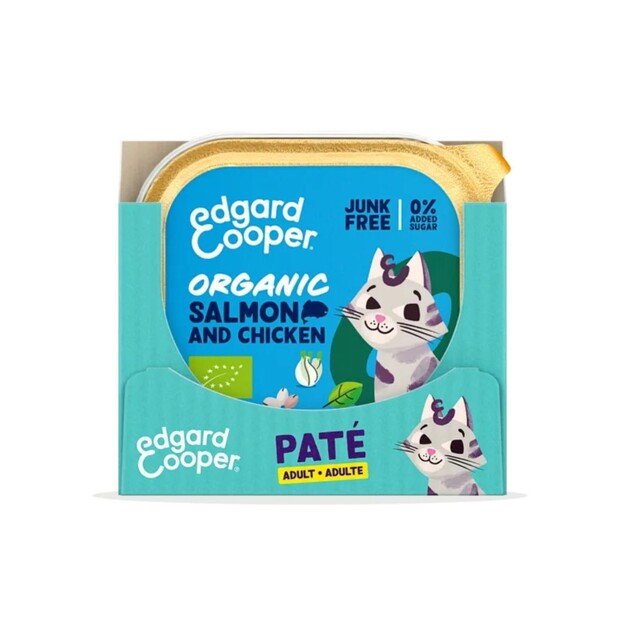 Edgard Cooper - Cat Adult Vetfood Paté Organic Salmon/Chicken - 85g