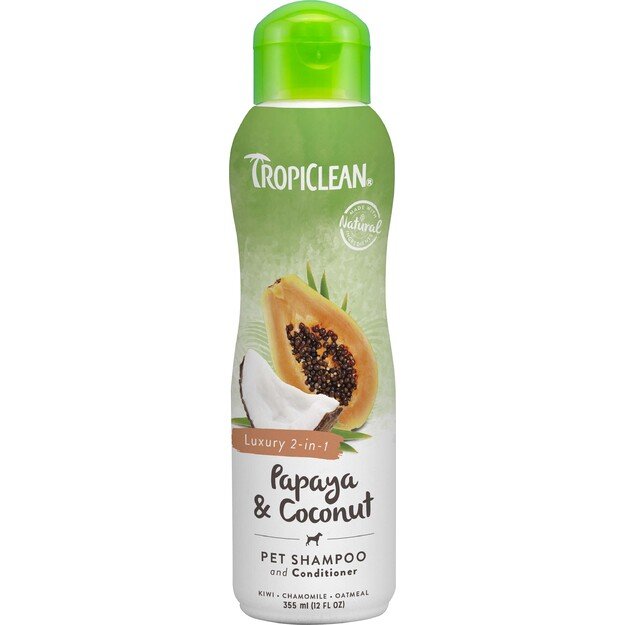 Tropiclean - papaya &coconut shampoo - 355ml (719.2106)