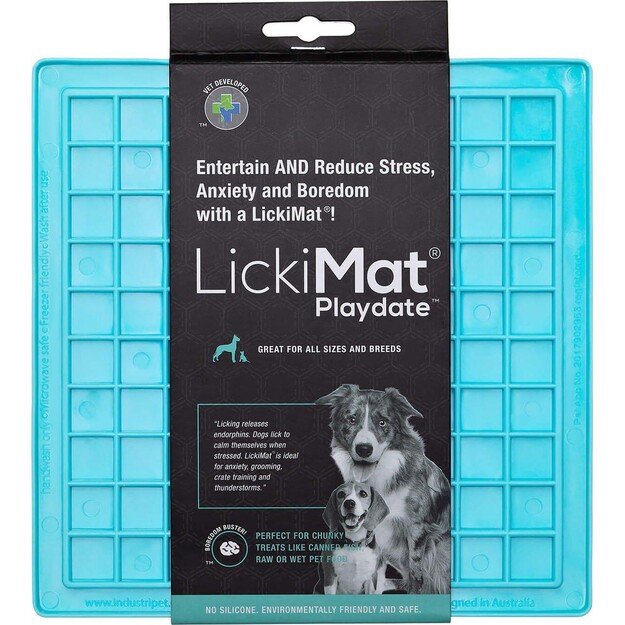 LICKI MAT - Dog Bowl Playdate Light Blue 20X20Cm - (645.5334)