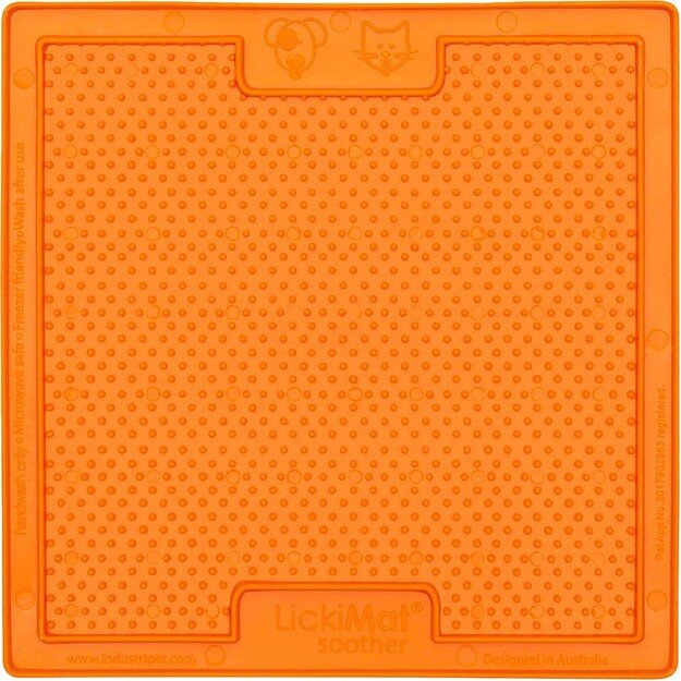 LICKI MAT - Dog Bowl Soother Orange 20X20Cm - (645.5340)