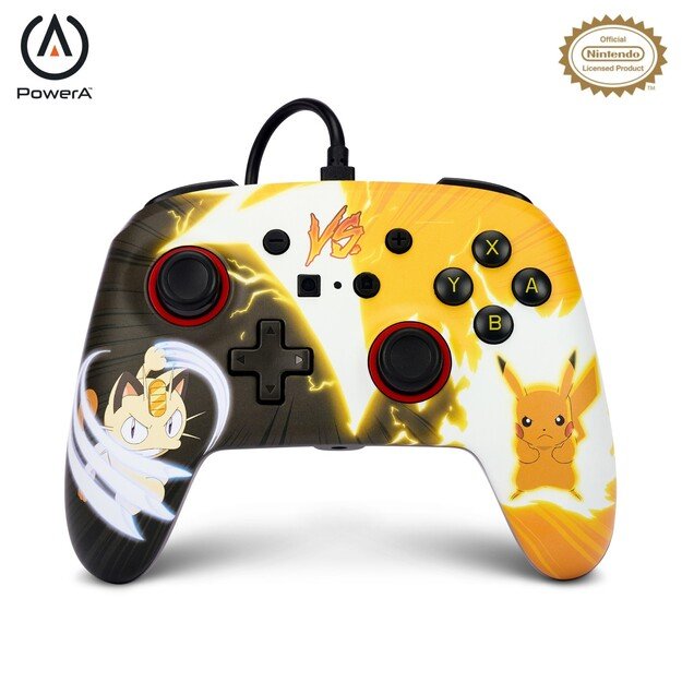 PowerA Enhanced Wired Controller - Nintendo Switch - Pikachu vs. Meowth