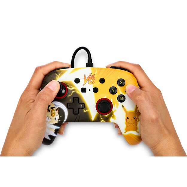 PowerA Enhanced Wired Controller - Nintendo Switch - Pikachu vs. Meowth