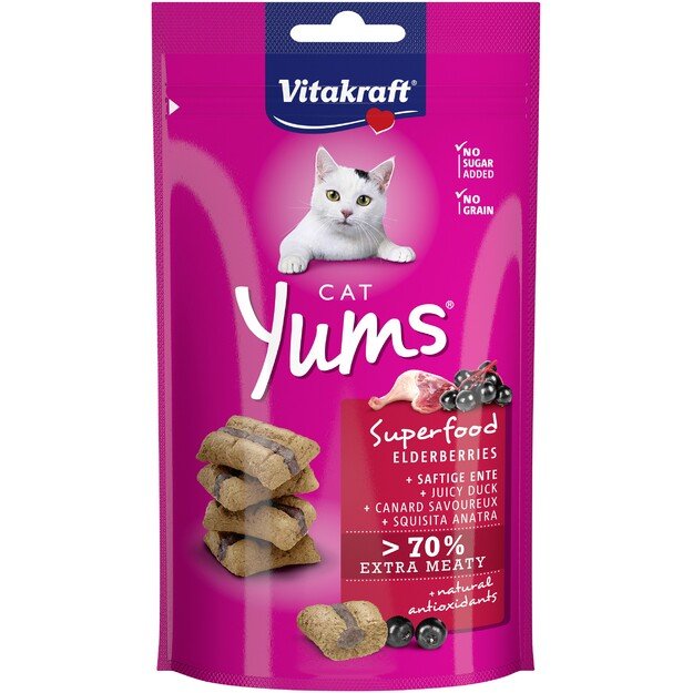 Vitakraft - Cat Yums® superfood with Duck and Elderberry