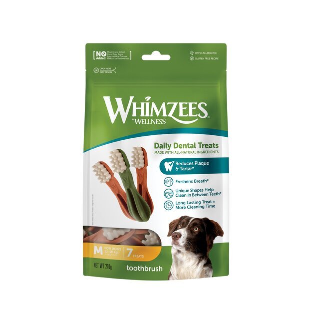 WHIMZEES - Chew Sticks, Week Bag, toothbrush, M, 7 pcs., 210 g - (380817)