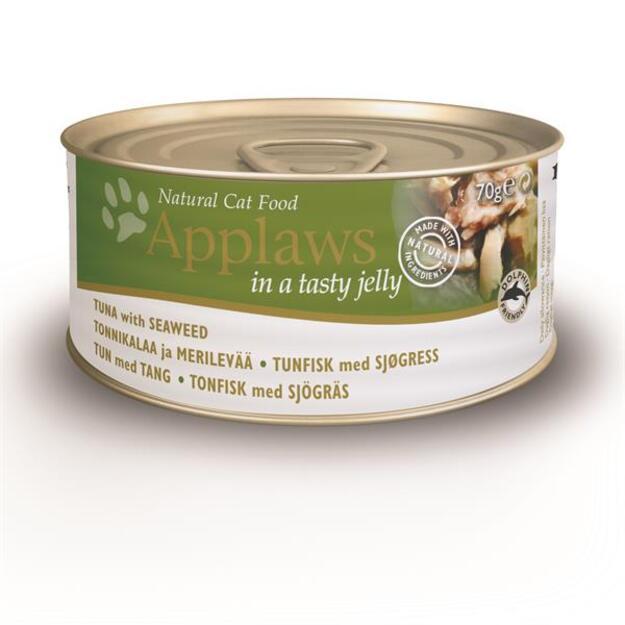 Applaws - 24 x Wet Cat Food in Jelly 70 g - Tuna & seaweed