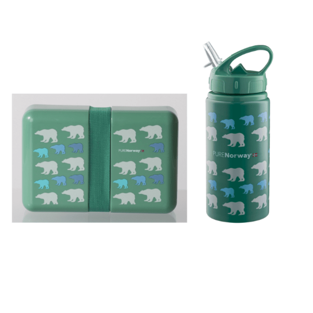 GO PURENorway - Lunchbox + Water Bottle Alu 500 ml - Polarbear