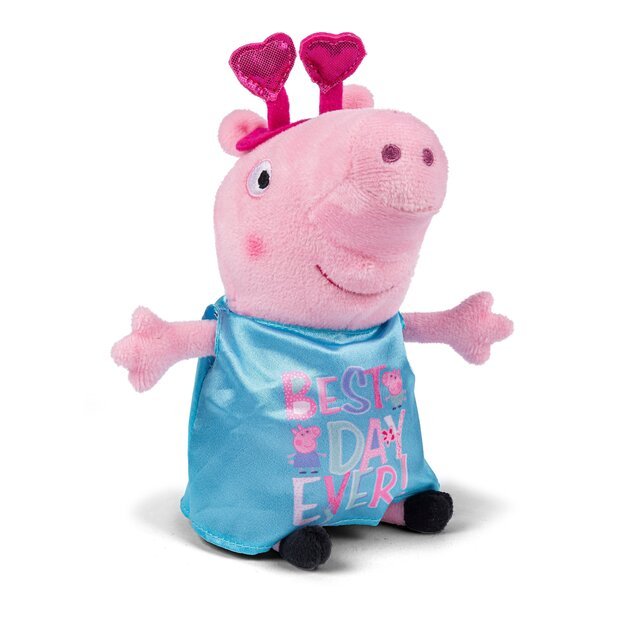 Peppa Pig - Plush 20 cm - Peppa with Heart hair band