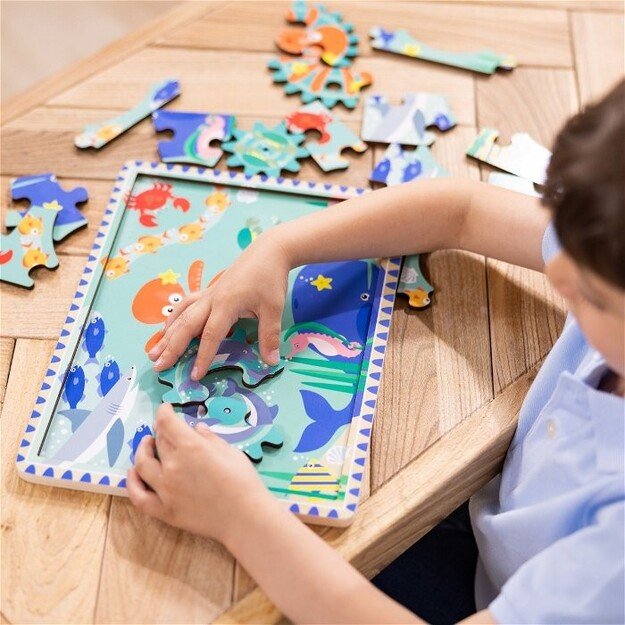 Melissa and Doug - Underwater Wooden Gear Puzzle - (31003)