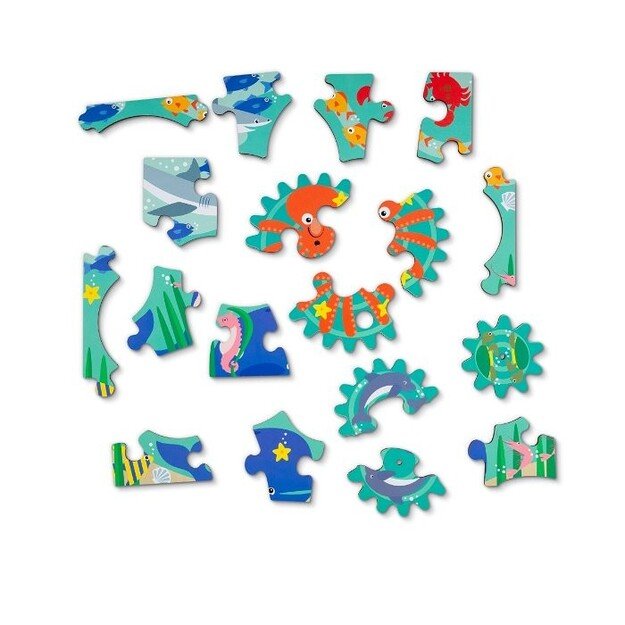 Melissa and Doug - Underwater Wooden Gear Puzzle - (31003)